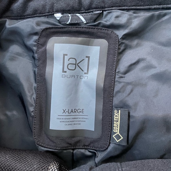 Burton [AK] Black/White Graphic Gore-Tex Swash Snowboard Men’s Pants Size XL - Picture 2 of 8